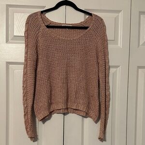 Women's Light Pink Knit Sweater